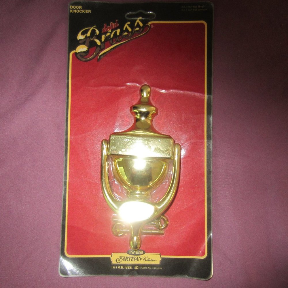 VINTAGE-SOLID BRASS IVES THE ARTISAN COLLECTION DOOR KNOCKER